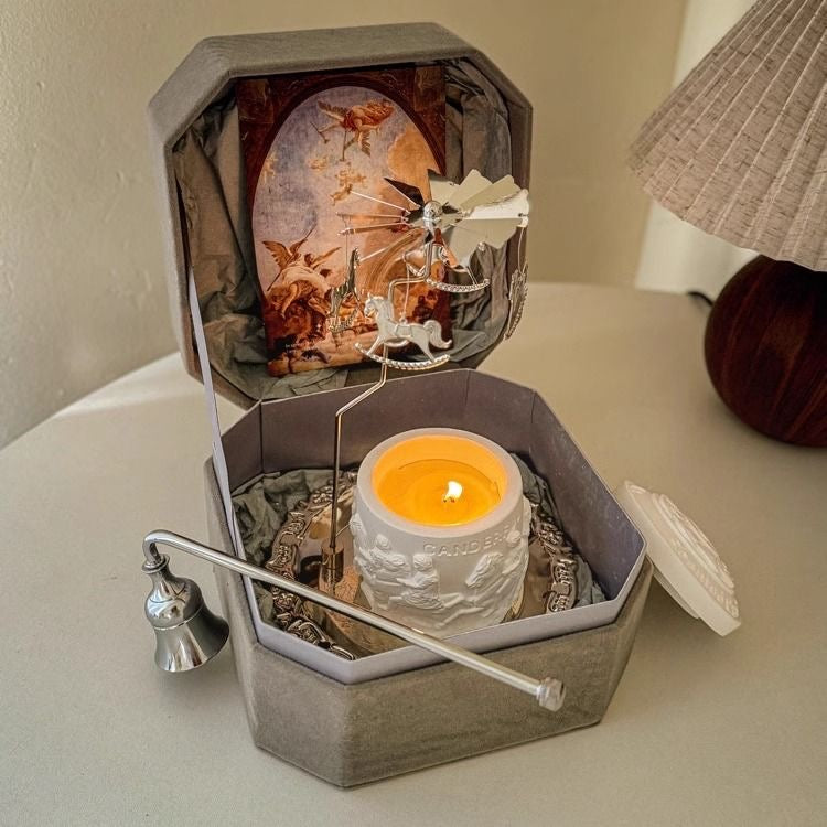 🎠 Rotating Carousel Scented Candle Gift Set | Premium Aromatherapy Home Decor