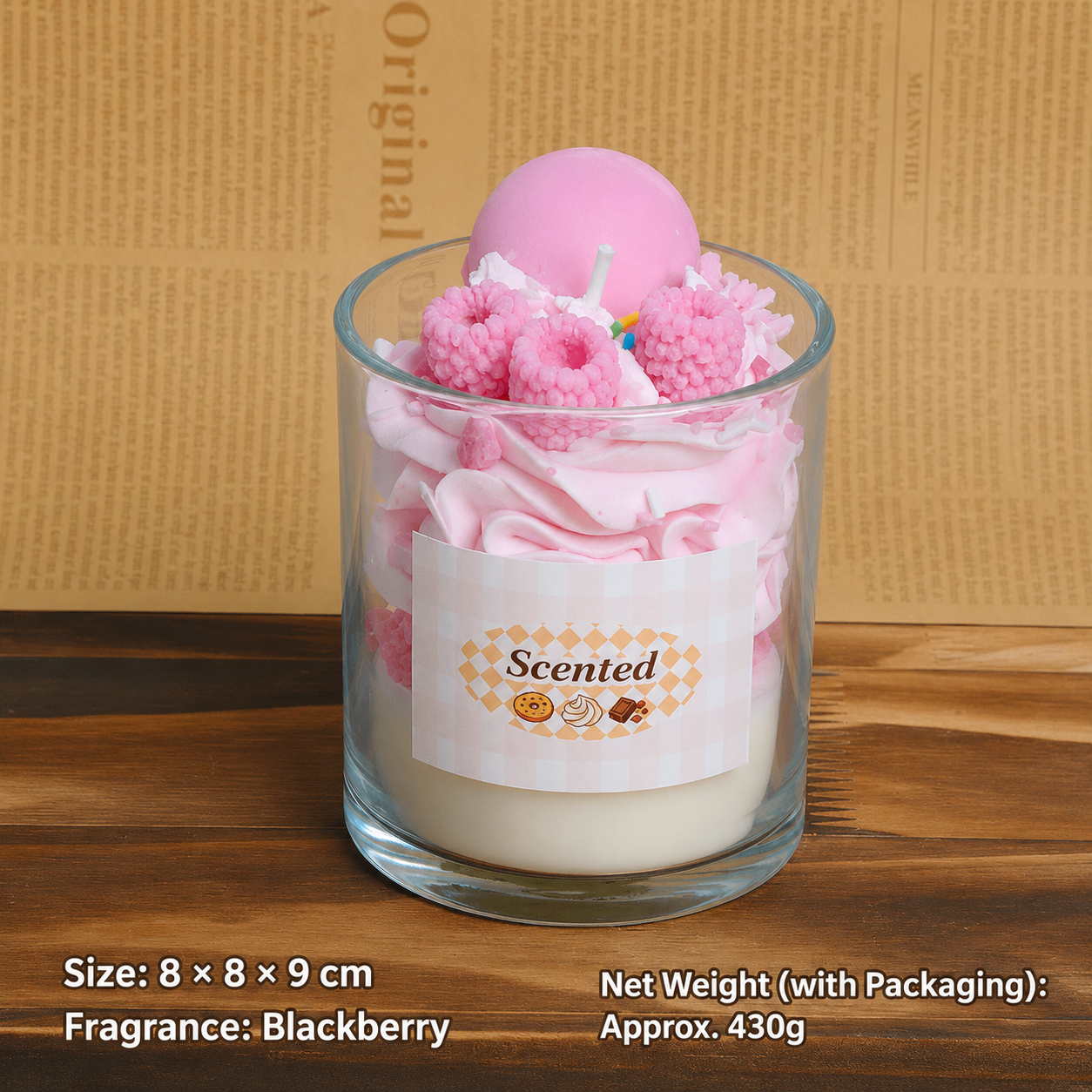 Handmade Dessert Scented Candle – 9 Fragrance Options | Personalized Gift Candle
