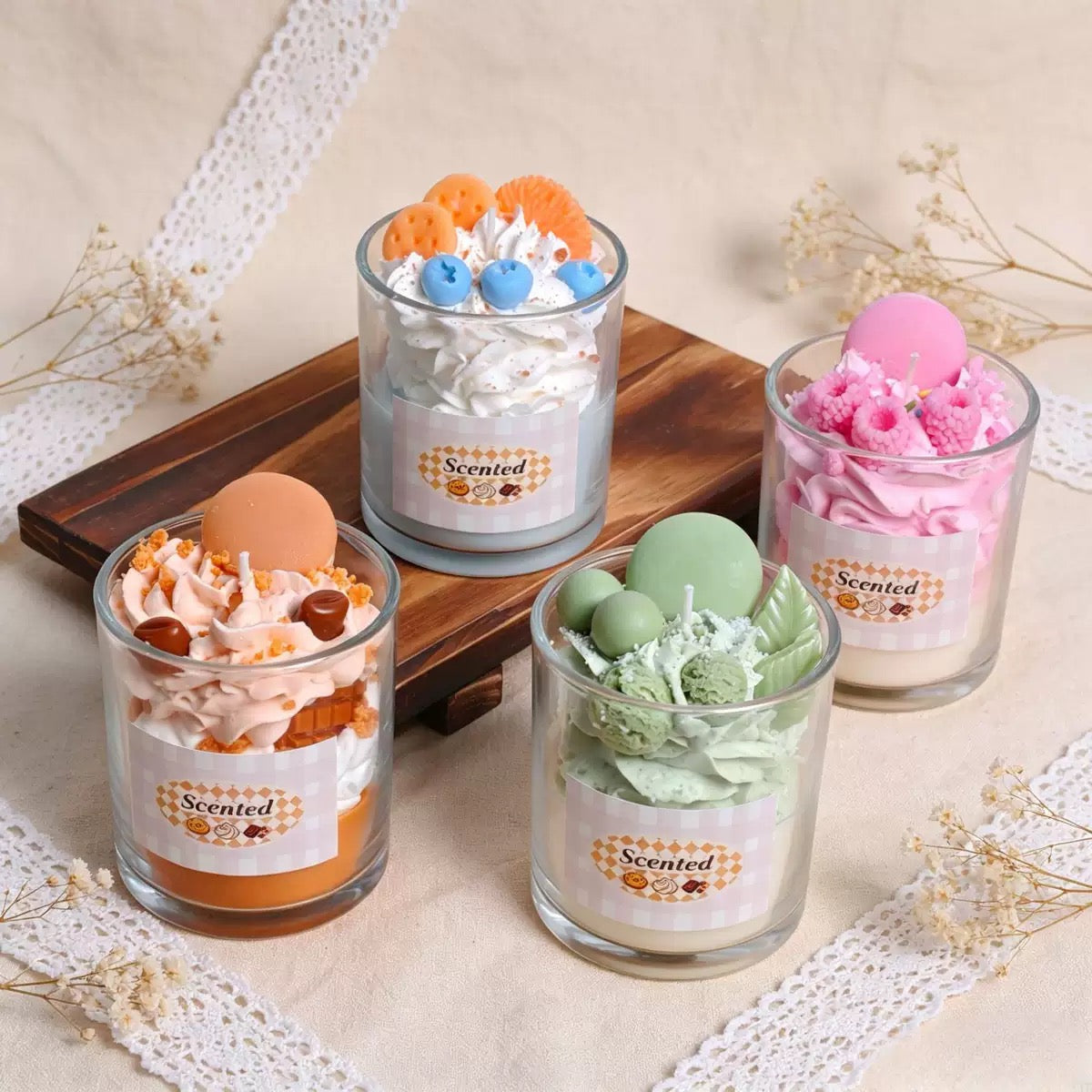Handmade Dessert Scented Candle – 9 Fragrance Options | Personalized Gift Candle