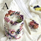 Botanical Dried Flower Candle, Fruity Fragrance Clean Burn Soy Wax