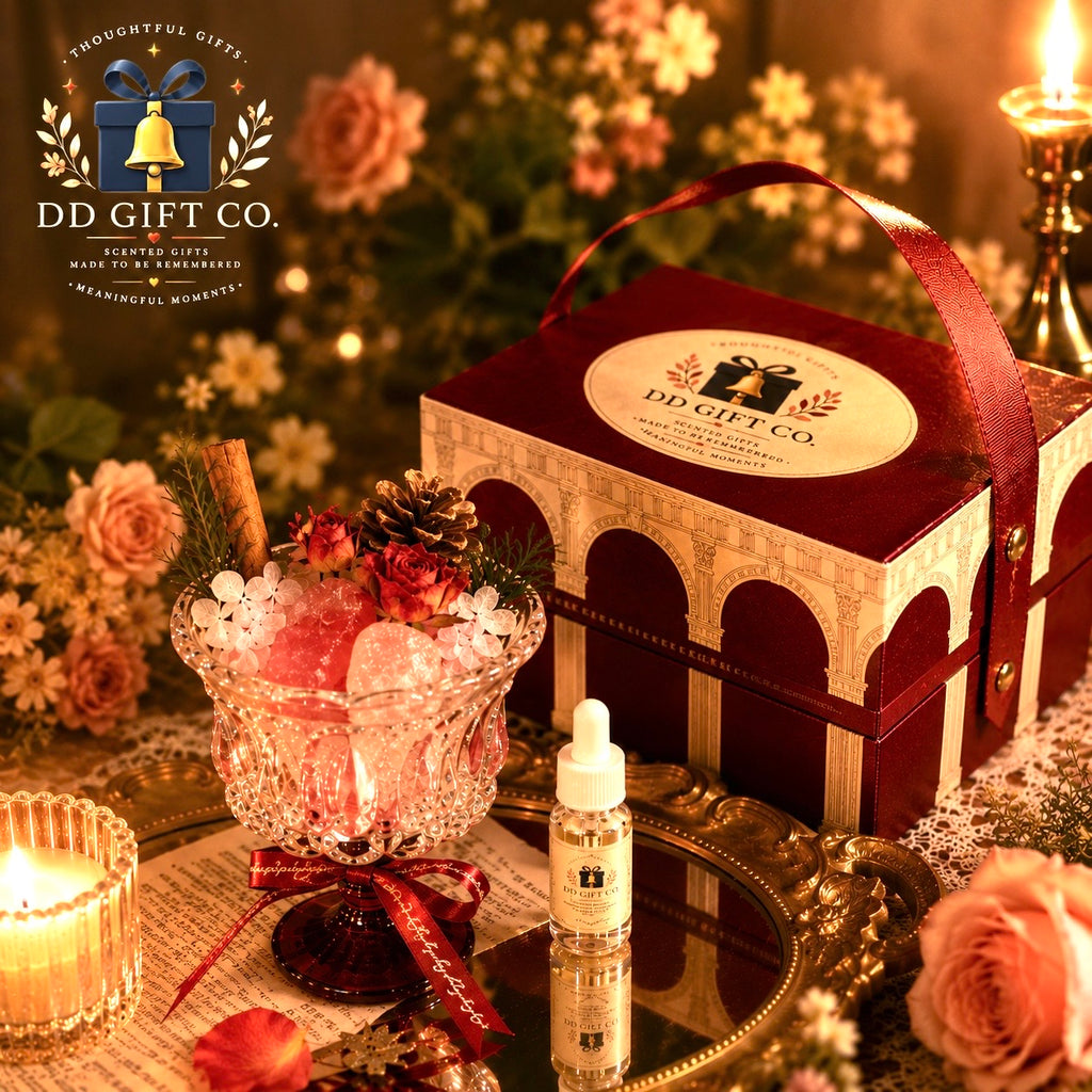 Luxury Rose Iceland Scented Candle Gift Box | Freesia & Multi Fragrance Soy Candle for Birthday Anniversary Present for Her