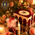 Luxury Rose Iceland Scented Candle Gift Box | Freesia & Multi Fragrance Soy Candle for Birthday Anniversary Present for Her