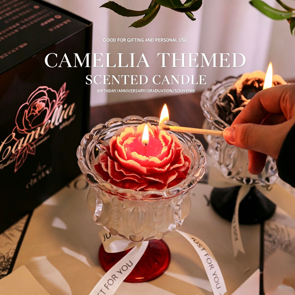 Elegant Floral Aroma Candle Gift Box – Romantic Home Fragrance & Aesthetic Decor Collection