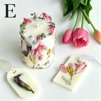 Botanical Dried Flower Candle, Fruity Fragrance Clean Burn Soy Wax