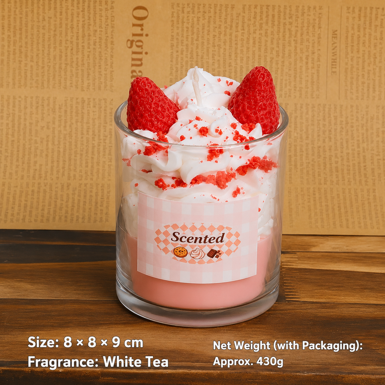 Handmade Dessert Scented Candle – 9 Fragrance Options | Personalized Gift Candle