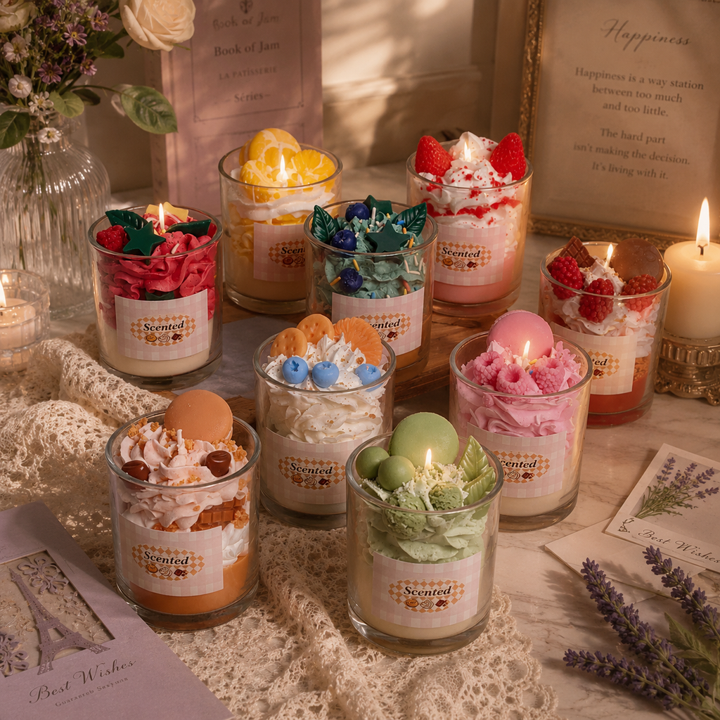 Handmade Dessert Scented Candle – 9 Fragrance Options | Personalized Gift Candle