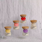 Valentine's Day Heart Rose Candle - Scented Soy Wax Candle in Glass Jar