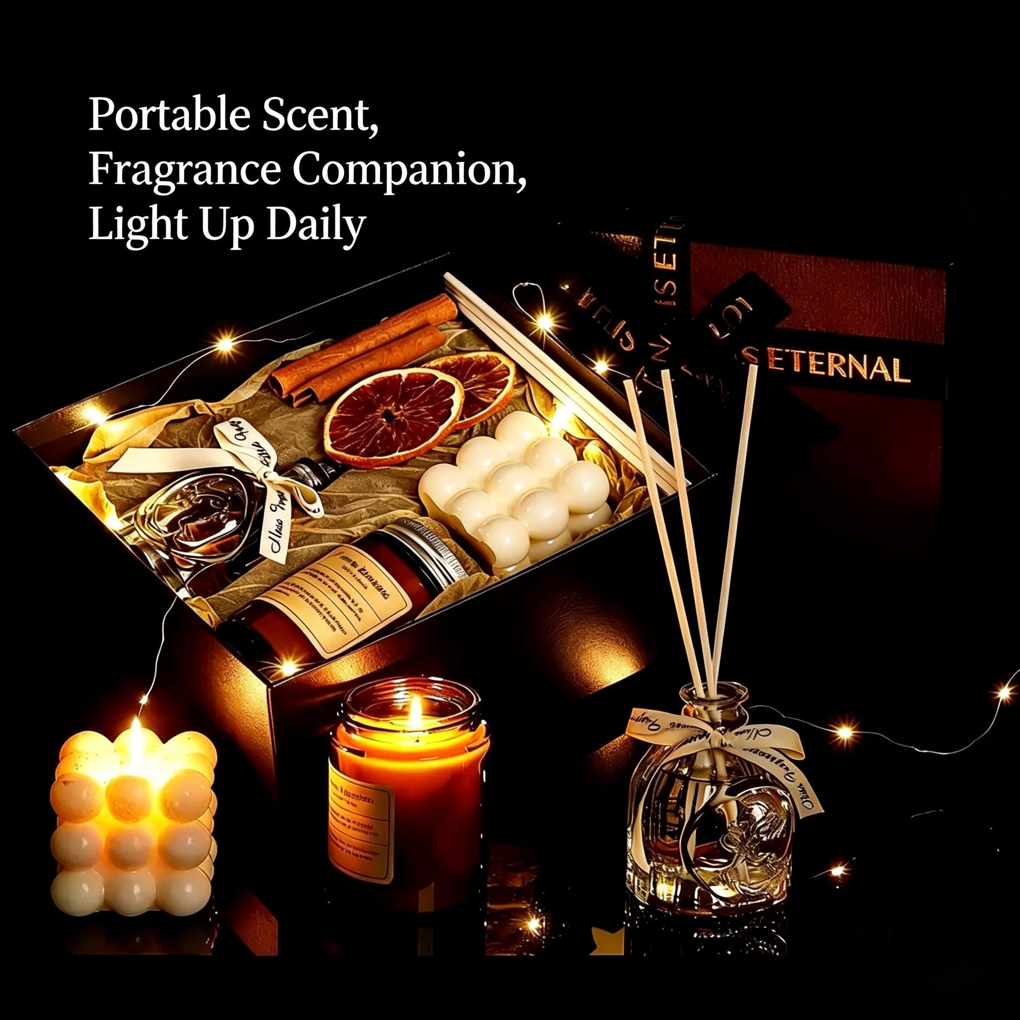 Luxury Black & Gold Aromatherapy Gift Set - Timeless Elegance for Your Space