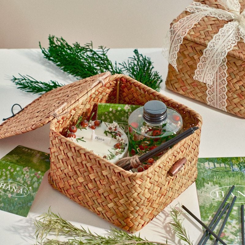Premium Natural Soy Wax Candle + Reed Diffuser Set | Cottagecore Aromatherapy Gift Box